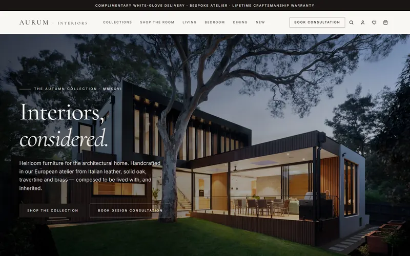Aurum Interiors sample website