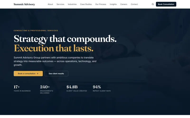 Summit Advisory website