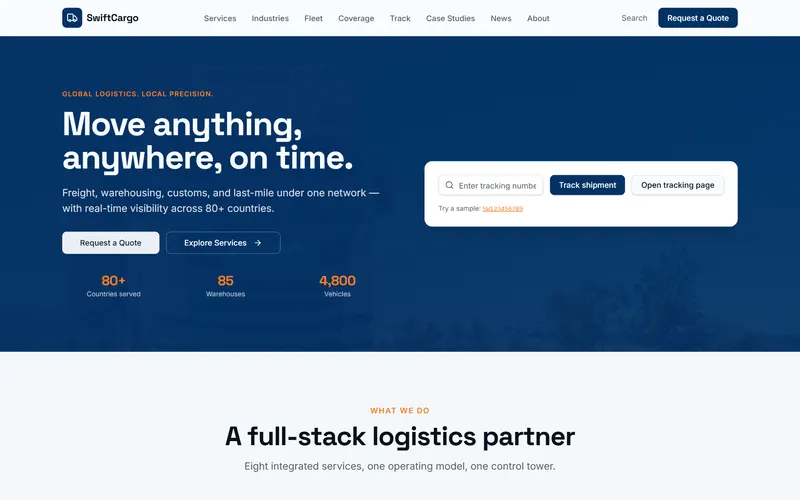SwiftCargo website